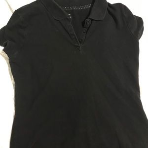 Black polo shirt